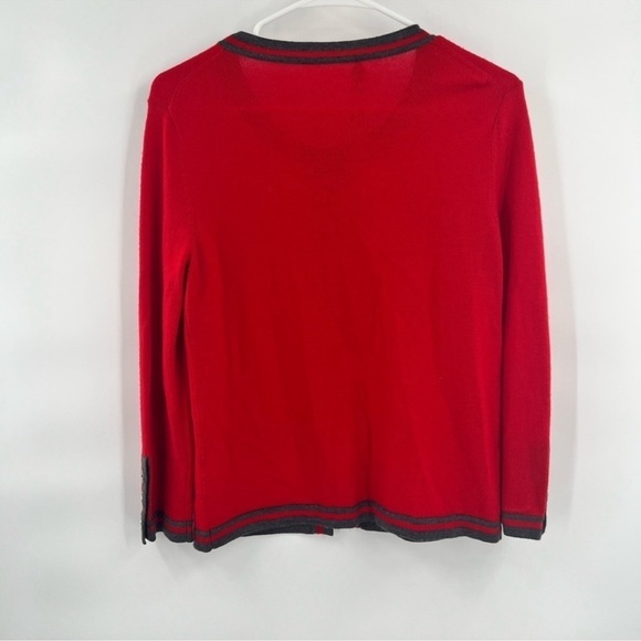 Trina Turk red black cardigan sweater size S - Picture 2 of 5